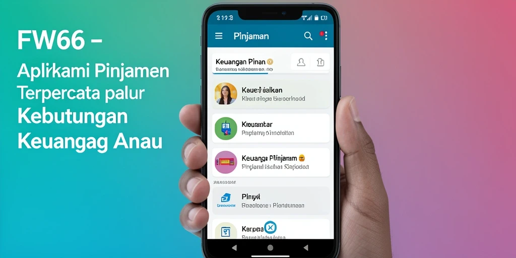 Tampilan antarmuka aplikasi Pinjaman FW66 yang user-friendly.