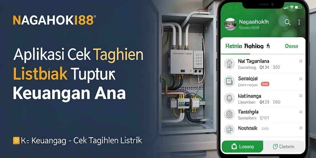 Tampilan aplikasi NAGAHOKI88 yang memudahkan pengecekan tagihan listrik.